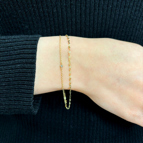 Bracelet~ブレスレット~ K18イエローゴールド ダイヤモンド ブレスレット EB-51